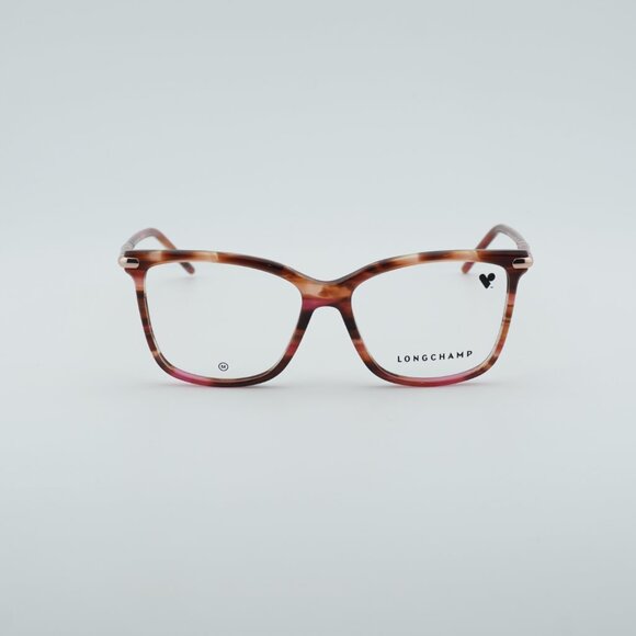 Longchamp LO2726 602 Eyeglasses Red Horn 54mm Square Frame main image 3